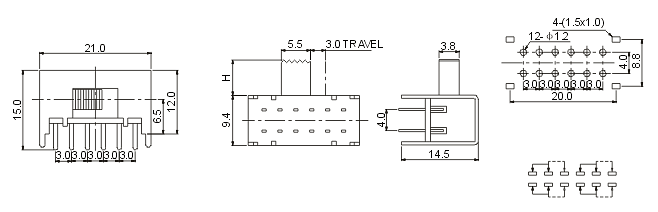 SK-42F01(4P2T): tech img