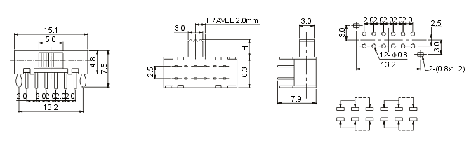 SK-42D01(4P2T): tech img