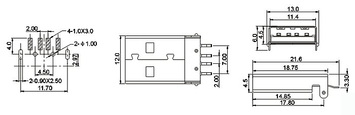 USB-A-04A/T: tech img